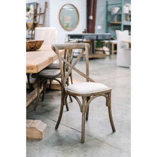 Xback Chair, Brown/Linen