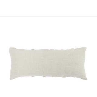 Elle Lumbar Pillow, Nat/Ivory