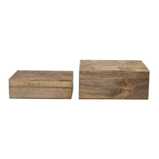 LG Hand Carved Wood Box