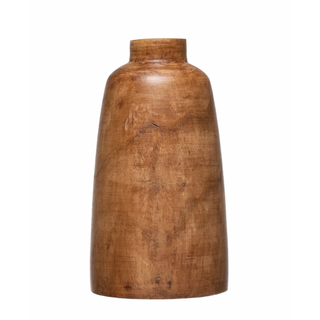 Wood Vase, Walnut Finish