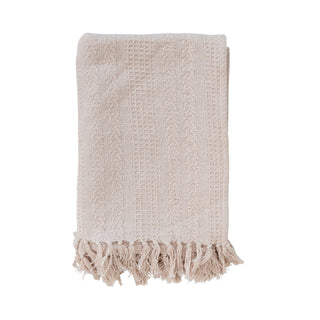Cotton Throw with Fringe
