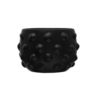 4" Planter with Dots, Black