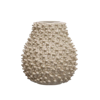 Cream Formed Stone Vase